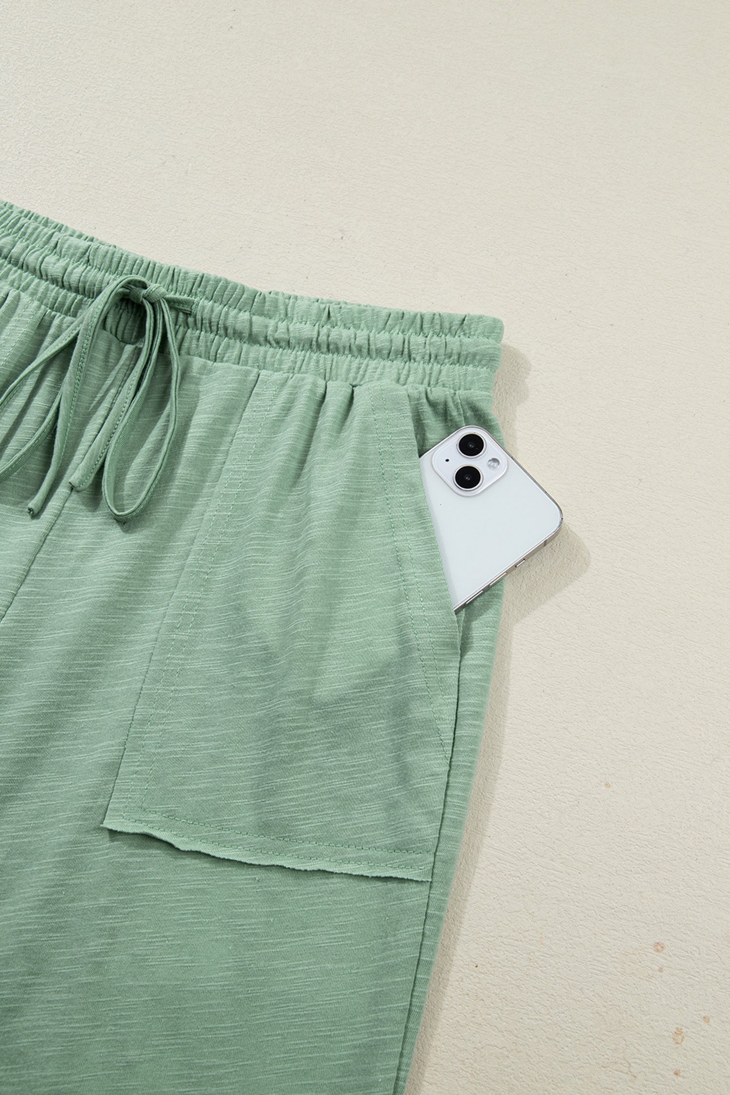 Women's Cuffed Tee & Drawstring Pants Set - Stylish & Comfy Outfit - MacroPanora