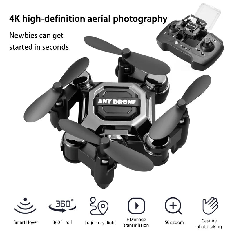 Xiaomi Small Drone 4K High - Definition 360 Degree Rotating Camera Foldable Palm Pocket Remote Control Mini Drone Toys Kids Gift - MacroPanora